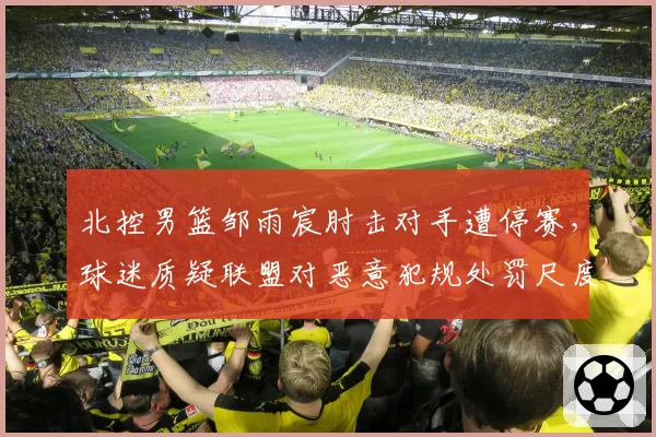 北控男篮邹雨宸肘击对手遭停赛,球迷质疑联盟对恶意犯规处罚尺度不一
